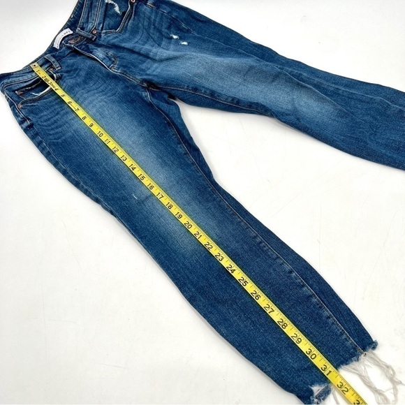 LOFT Woman's Blue Medium Wash Curvy High Waist Skinny Ankle Jeans Size 25 - Picture 10 of 13